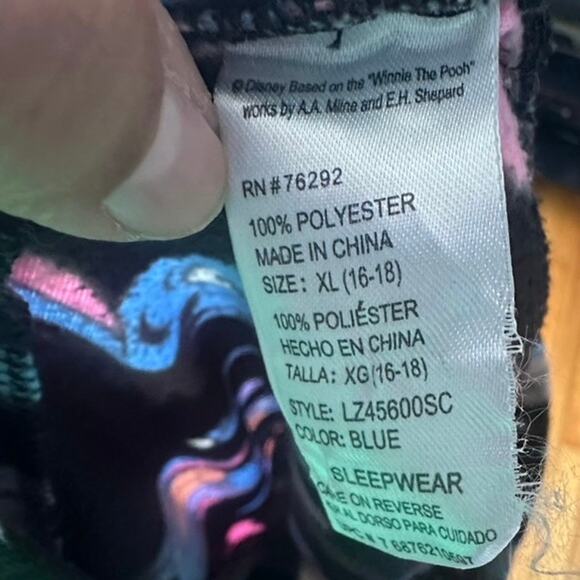 Disney Winnie the Pooh Eeyore Fleece 2-Piece Pajama Set – Women’s XL - Picture 7 of 7